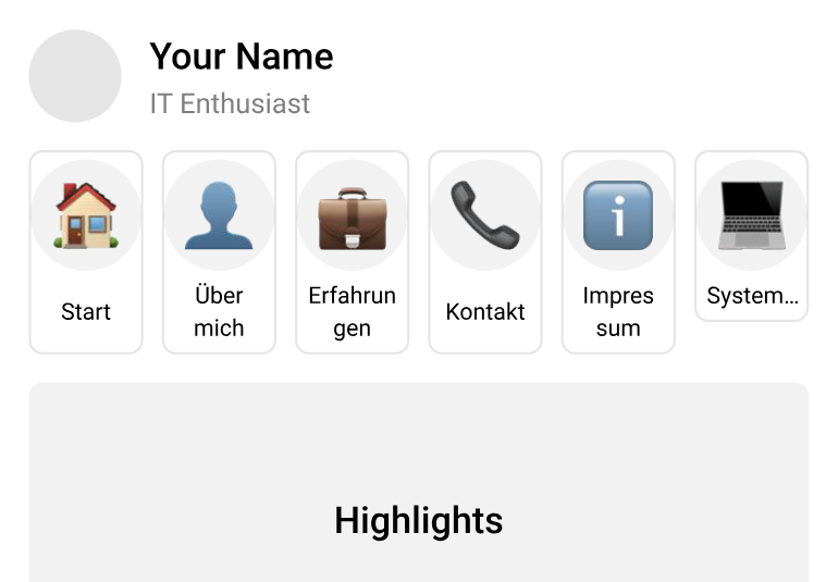 Anonymisiertes Wireframe